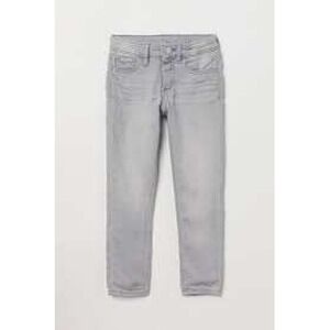 H&M Girls Skinny Fit Jeans Light Gray Stretch Denim Size 8-9 Years